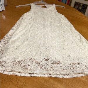 Ginger G Cream Floral Lace Kids Dress